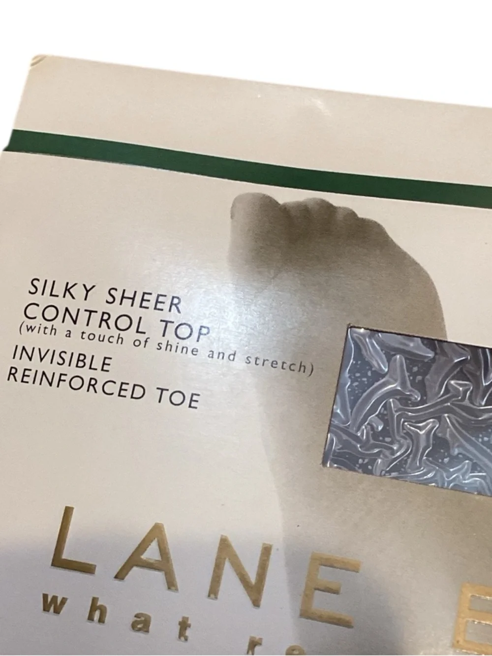 Lane Bryant Black Silky Sheer Control Top Pantyhose Plus Size‎ C/D